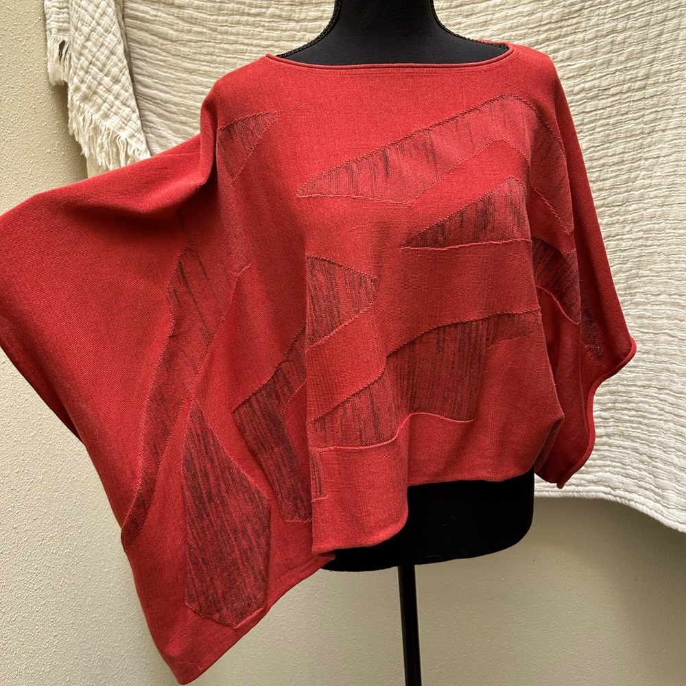 Stella Carakasi Red Poncho Top